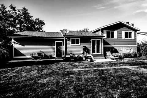 Back of house — High-Contrast Monochrome
