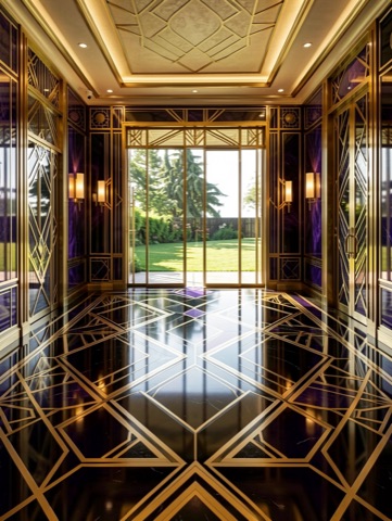 Backyard (side lawn) — Art Deco