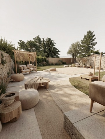 Backyard (side lawn) — Japandi