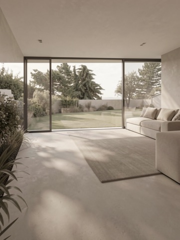 Backyard (side lawn) — Modern Greige