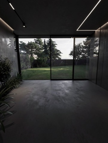 Backyard (side lawn) — Sleek Dark Modern