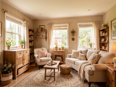 Backyard (wide) — Cozy Cottage