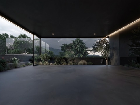 Backyard (wide) — Sleek Dark Modern