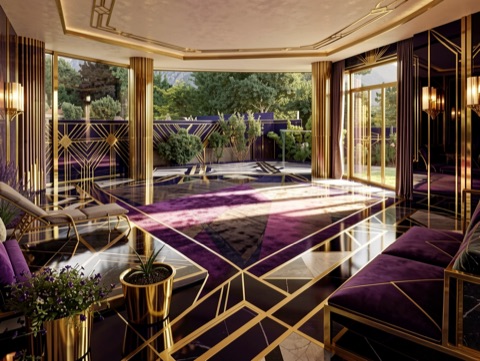 Backyard patio — Art Deco