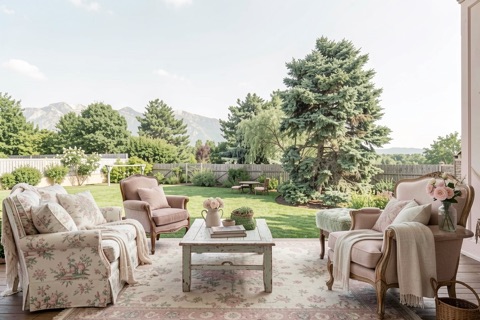 Backyard — French Country