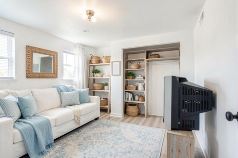 Basement bedroom — Coastal