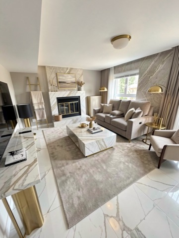 Basement family (staged) — Contemporary Luxe