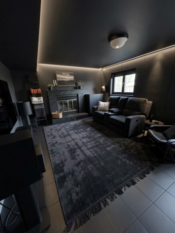 Basement family (staged) — Sleek Dark Modern