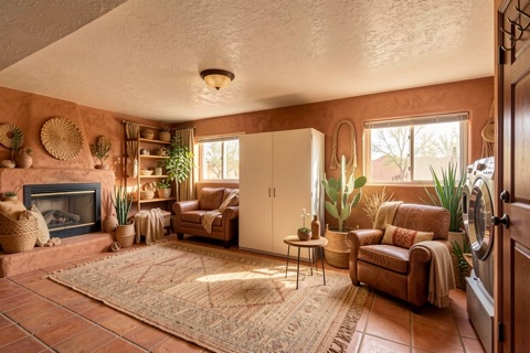Basement family room — Desert Southwest