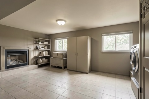 Basement family room — Modern Greige