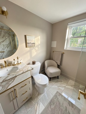Bathroom (basement) — Contemporary Luxe