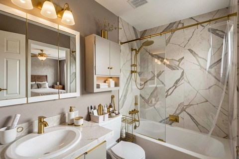 Main bathroom — Contemporary Luxe