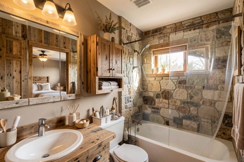Main bathroom — Rustic Modern