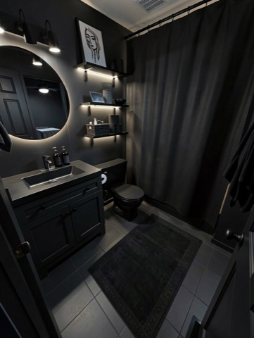 Bathroom (shelves) — Sleek Dark Modern