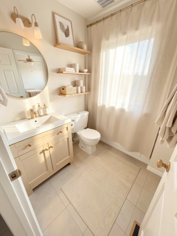 Bathroom (shelves) — Warm Minimalist