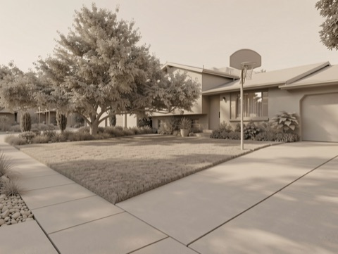 Front (daytime) — Modern Greige