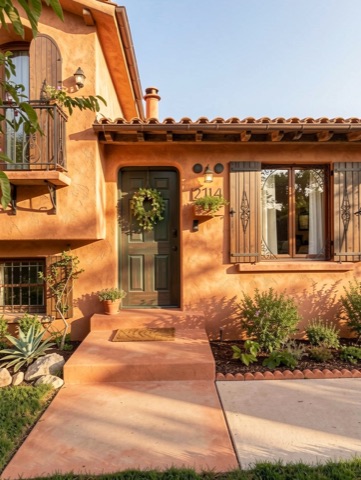 Front entry — Mediterranean