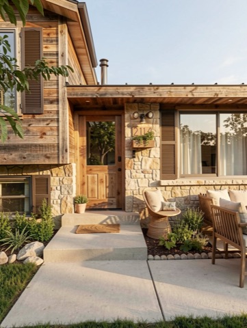 Front entry — Rustic Modern
