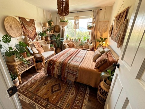 Green bedroom (view) — Bohemian