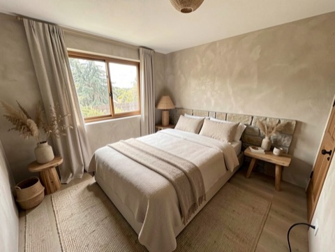 Green bedroom — Japandi