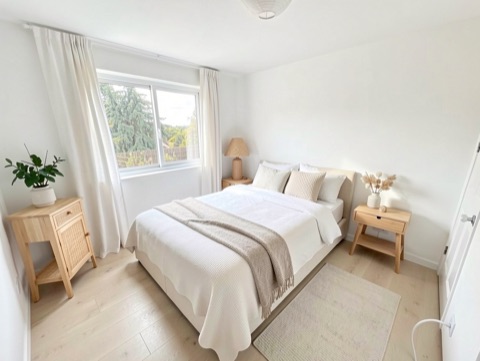 Green bedroom — Scandinavian