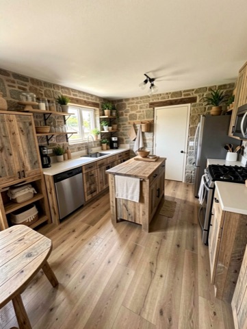 Kitchen (staged) — Rustic Modern