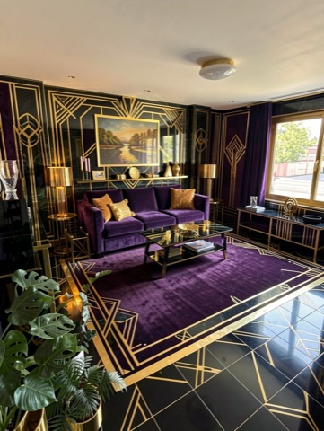 Living room (staged) — Art Deco