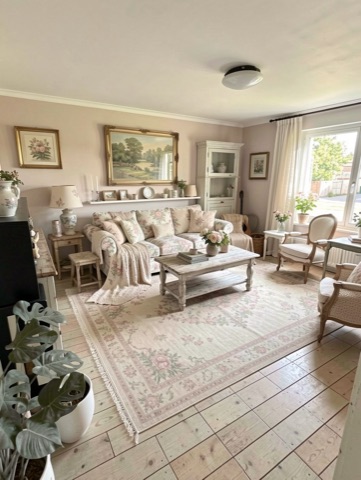 Living room (staged) — French Country