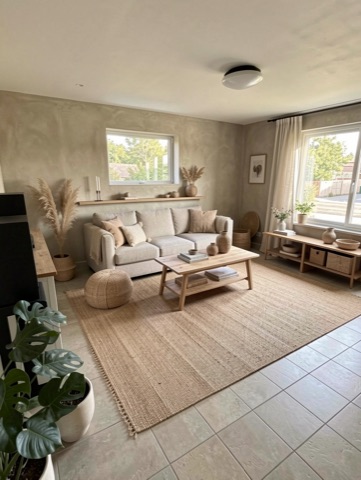 Living room (staged) — Japandi