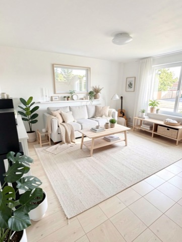 Living room (staged) — Scandinavian