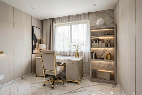 Office / bedroom — Contemporary Luxe