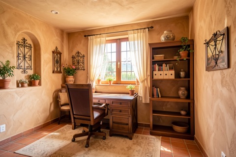 Office / bedroom — Mediterranean
