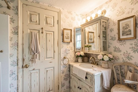 Powder bath — French Country
