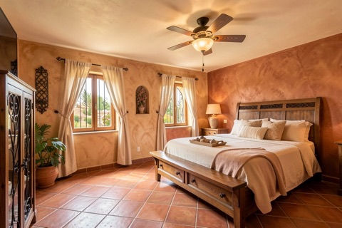 Primary bedroom — Mediterranean