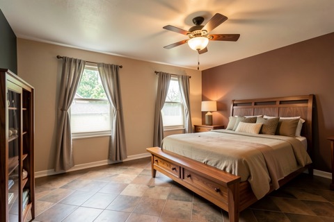 Primary bedroom — Mid-Century Modern