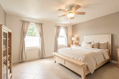 Primary bedroom — Warm Minimalist