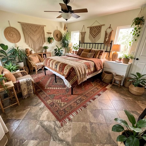 Primary bedroom (staged) — Bohemian