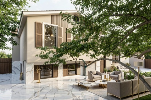 Side of house — Contemporary Luxe