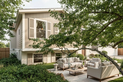 Side of house — Transitional